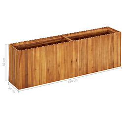 vidaXL Lit surélevé de jardin 150x30x50 cm Bois massif d'acacia pas cher