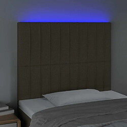 Avis Maison Chic Tête de lit scandinave à LED,meuble de chambre Taupe 90x5x118/128 cm Tissu -MN70882