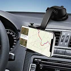 Support Voiture Smartphone Tableau de Bord Pare-Brise Rotatif à 360° XO Noir pas cher