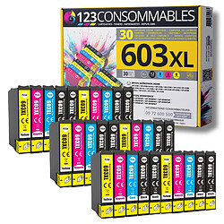 123CONSOMMABLES - 603XL - Pack 30 cartouches compatibles EPSON 603 XL