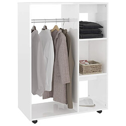 Avis vidaXL Garde-robe Blanc brillant 80x40x110 cm Bois d’ingénierie