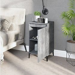 Avis Maison Chic Table de chevet,Table de Nuit,Meuble de Rangement gris béton 40x35x70 cm bois d'ingénierie