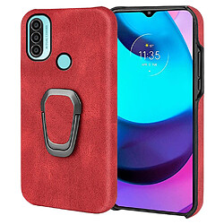 Coque en TPU + PU avec béquille rouge pour votre Motorola Moto E20/E30/E40