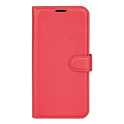 Etui en PU texture litchi, rouge pour votre Google Pixel 7