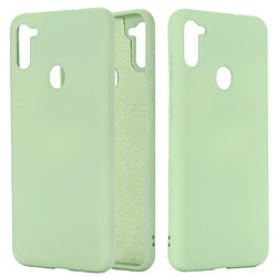 Coque en silicone liquide vert pour votre Samsung Galaxy A11