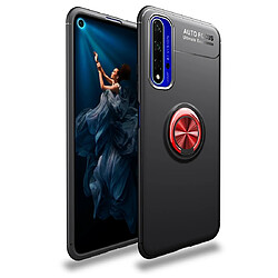 Wewoo Coque Souple Titulaire de l'anneau en métal Étui TPU rotatif à 360 degrés pour Huawei Honor 20 noir + rouge