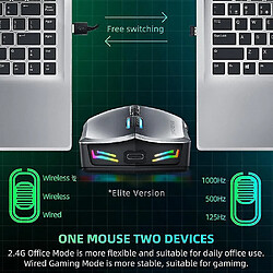 Universal M7 M7 Wireless Mouse Gaming Mouse Omron RGB rétro-éclairage programmable Rechargeable 16000 DPI Computer pas cher