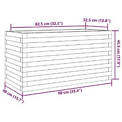 vidaXL Jardinière 90x40x45,5 cm bois de pin imprégné pas cher