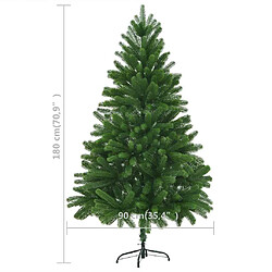 vidaXL Arbre de Noël artificiel pré-éclairé et boules 180 cm vert pas cher