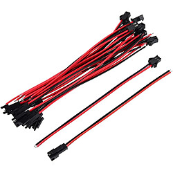 JST 2PIN 22AWG Paire Câble Longueur Totale mm135 (20 Mâles + 20 Femelles) RC