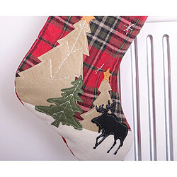 Avis C332 2PCS Arbre de Noël Elk Motif Chaussettes Sac-cadeau Sac de Candy Noël Sac de décoration de Noël Pendentif pour Noël