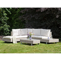 Beliani Set housses de coussin pour salon de jardin blanc cassé LANCIANO