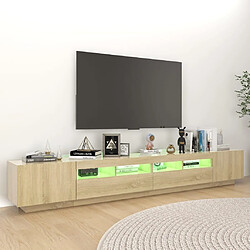 Acheter vidaXL Meuble TV avec lumières LED Chêne sonoma 260x35x40 cm