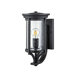 Elstead Lighting Applique murale extérieur Merrill Aluminium,verre grainé transparent Noir