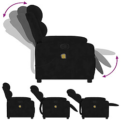 Acheter vidaXL Fauteuil de massage inclinable noir velours