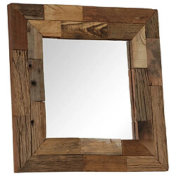 vidaXL Miroir Bois de récupération massif 50 x 50 cm