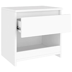 Acheter Maison Chic Lot de 2 Tables de chevet - Tables de Nuit Blanc 40x30x39 cm Aggloméré