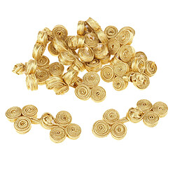 10 paires de boutons de noeud chinois trois roues pour cheongsam tang costume or pas cher