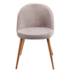 Mendler 4x chaise de salle à manger HWC-D53, fauteuil, style rétro années 50, en velours ~ gris brun