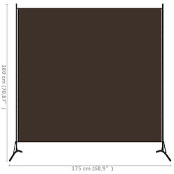 Acheter vidaXL Cloison de séparation marron 175x180 cm tissu