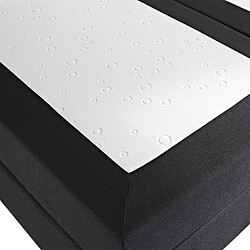 Beliani Lit boxspring en cuir PU noir 180x200 cm PRESIDENT pas cher