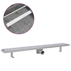 Helloshop26 Drain de douche linéaire 93 cm acier inoxydable drain de plancher 02_0003062