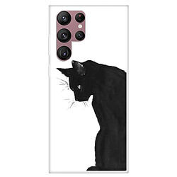 Coque en TPU antichoc chat pour votre Samsung Galaxy S22 Ultra 5G