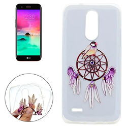 Wewoo Coque pour LG K10 2017 cas de protection en TPU pourpre motif vent Bell