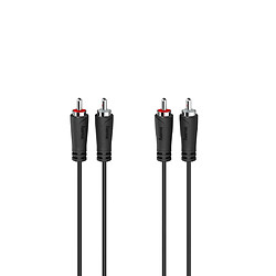 HAMA Câble audio, 2 fiches RCA mâles - 2 fiches RCA mâles, 1,5 m