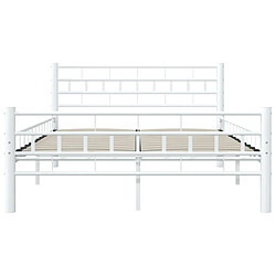 Acheter vidaXL Cadre de lit sans matelas blanc métal 120x200 cm