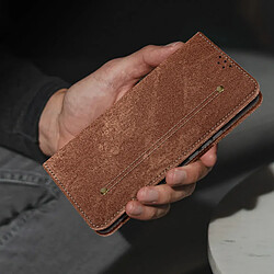 Acheter Avizar Etui Denim Portefeuille pour Honor Magic 6 Lite 5G Support vidéo Marron