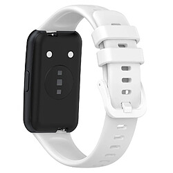 Blanc-Bracelet de montre en silicone Bracelet d'interface en métal pour huawei band7