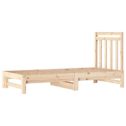 Acheter Maison Chic Lit d'appoint 2x(90x190)cm,Lit coulissant Lit de repos Bois de pin massif -GKD76648