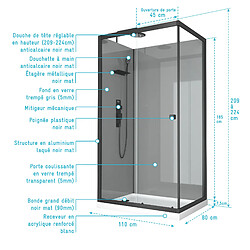 Acheter Aurlane Cabine de douche rectangle