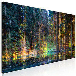 Artgeist Tableau - Pond in the Forest (1 Part) Narrow [120x40]