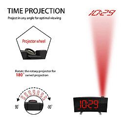 Acheter Radio FM Radio-réveil LED Projecteur de table électronique numérique Horloge LED rouge