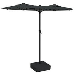 vidaXL Parasol de jardin à double tête avec LED anthracite 316x240 cm