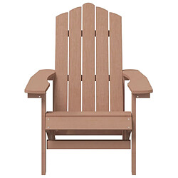 Avis vidaXL Chaises de jardin Adirondack lot de 2 PEHD Marron