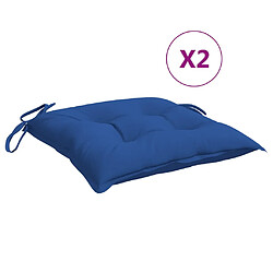 vidaXL Coussins de palette lot de 2 bleu 50x50x7 cm tissu oxford