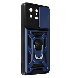 Avizar Coque pour Xiaomi 13 avec Cache caméra et Bague Support Vidéo Bleu Nuit