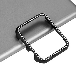 Bumper en métal rigide bumper en alliage diamant noir pour votre Apple Watch Series 4 40mm