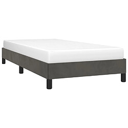 Avis vidaXL Cadre de lit sans matelas gris foncé 90x190 cm velours