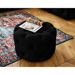 Acheter Lisa Design Gallata - pouf Chesterfield rond - en velours