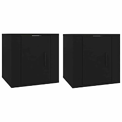 Maison Chic Lot de 2 Meubles TV muraux Banc TV suspendus pour salon Noir 40x34,5x40 cm -MN35343