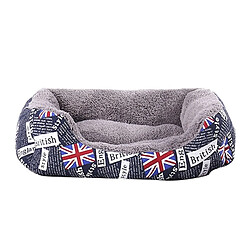 Wewoo Panier pour chien Coussin Drapeau national Four Seasons Tapis de en peluche pour chien, chaud et chaleureux, Taille: M, 54 × 42 × 12cm (Bleu)