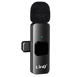 Microphone Sans Fil Réduction de Bruit Adaptateurs USB C et Lightning LinQ Noir