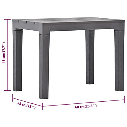 vidaXL Table de jardin avec 2 bancs Plastique Marron pas cher