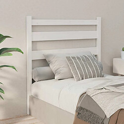 Maison Chic Tête de lit moderne pour chambre - Décoration de lit Blanc 106x4x100 cm Bois massif de pin -MN48720