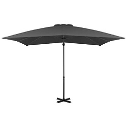 Helloshop26 Parasol meuble de jardin en porte-à-faux mât en aluminium 250 x 250 cm anthracite 02_0008642