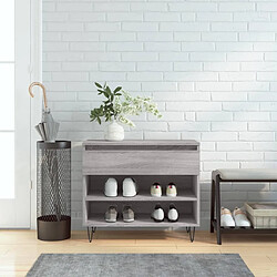 Maison Chic Armoire à Chaussures,Meuble de Rangement à Chaussures Sonoma gris 70x36x60 cm Bois d'ingénierie -MN67448